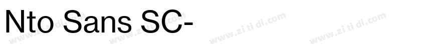 Nto Sans SC字体转换